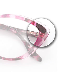Acetate Cat Eye Women's Decorative Glasses Transparent Round Prescription Glasses Without Diopter Unusual Female Eyeglasses