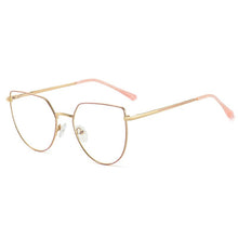 Carica l&#39;immagine nel visualizzatore di Gallery, Acetate Computer Glasses Women Cat Eye Blue Light Blocking Eyeglasses Oversized Metal Glasses Frames Ladies Eyewear