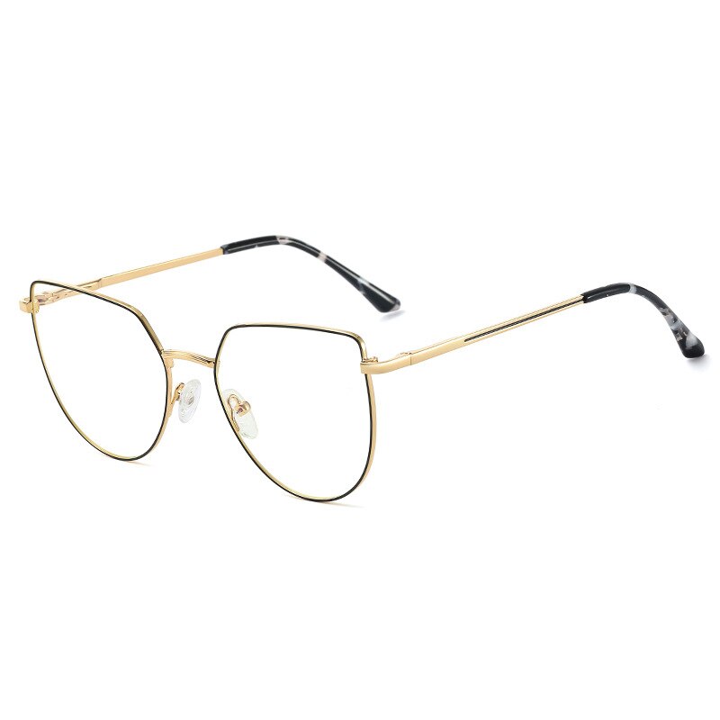 Acetate Computer Glasses Women Cat Eye Blue Light Blocking Eyeglasses Oversized Metal Glasses Frames Ladies Eyewear