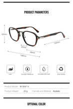 Load image into Gallery viewer, Acetate Glasses Frame Men Eyeglasses Frame Myopia Optical Eyeglasses Frame Vintage Style Square Student Computer Goggles Eyewear
