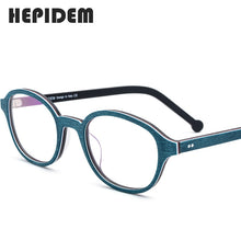 Load image into Gallery viewer, Acetate Glasses Frame Men Round Prescription Spectacles Eyewear 2023 Women Nerd Myopia Optical Frames Wood Grain Eyeglasses 9102