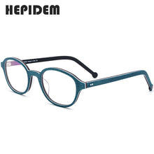Load image into Gallery viewer, Acetate Glasses Frame Men Round Prescription Spectacles Eyewear 2023 Women Nerd Myopia Optical Frames Wood Grain Eyeglasses 9102
