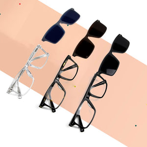 Acetate Men'S Glasses Frames Magnetic Clip On Sunglasses Square Women Prescription Glasses Magnet Polarized Sun Glasses Goggle