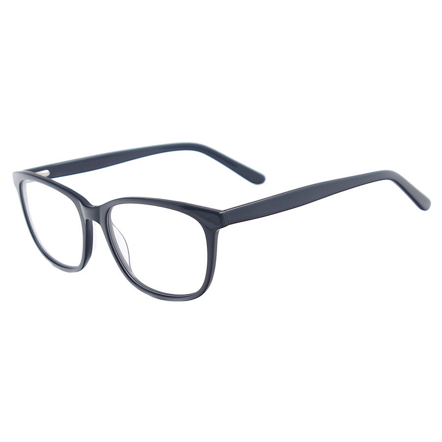 Acetate Men Women Full Rim Oval Eyeglass Frame Spectacles with Spring Hinge For Prescription Lenses Myopia Progressive