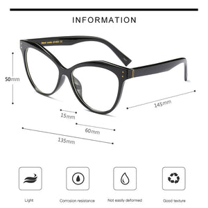 Acetate Optical Eyeglasses Fashion Female Stylish Frame Spectacles for Women Prescription Eyewear Glasses Frame Cat-Eye Style