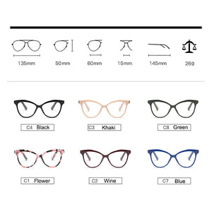 Acetate Optical Eyeglasses Fashion Female Stylish Frame Spectacles for Women Prescription Eyewear Glasses Frame Cat-Eye Style