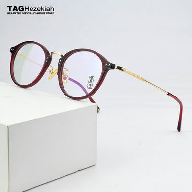 Acetate Optical Glasses Frame Men 2023 Brand Vintage myopia Prescription Eyeglasses Women Retro Round Spectacles Eyewear 1294