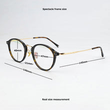 Load image into Gallery viewer, Acetate Optical Glasses Frame Men 2023 Brand Vintage myopia Prescription Eyeglasses Women Retro Round Spectacles Eyewear 1294