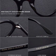 Carica l&#39;immagine nel visualizzatore di Gallery, Acetate Optical Glasses Frame Men Full Retro Vintage Round Circle Prescription Eyeglasses Nerd Women Spectacles Myopia Eyewear