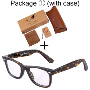 Acetate Optical clear glasses Frame Men women eyeglasses fake frame spectacles decorative Myopia Clear lens Optical Prescription