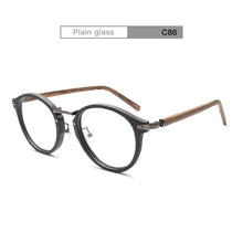 Load image into Gallery viewer, Acetate Prescription Eyeglasses Frame For Men and Women Wood Grain Optical Glasses Clear Lens with Case BTBC06