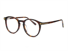 Load image into Gallery viewer, Acetate Round Eyewear Frame Men Full Rim Optical Glasses Anti-Blue Light Lens Vintage Prescription Myopia Eyeglasses for Women