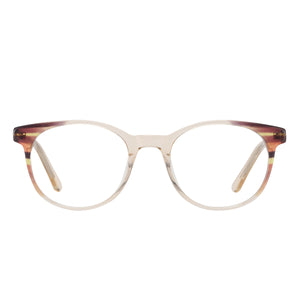 Acetate Round Transparent Men And Women Full Rim Optical Spectacles Frame With Spring Hinge For Prescription Lens