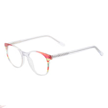 Load image into Gallery viewer, Acetate Round Transparent Men And Women Full Rim Optical Spectacles Frame With Spring Hinge For Prescription Lens