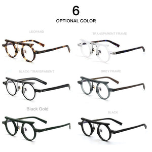 Acetate Round Hyperopia Eyeglasses Frames Ｍen Vintage Optical Prescription Glasses Frame 2023 Japanese designer Retro Eyewear