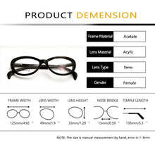 Carica l&#39;immagine nel visualizzatore di Gallery, Montatura per occhiali Cat Eye da donna piccola in acetato per donna Occhiali da vista sexy Occhiali da vista Vetro da lettura per miopia ottica 