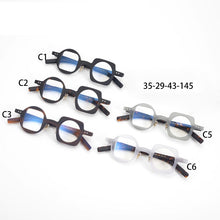 Load image into Gallery viewer, Acetate Square Hyperopia Eyeglasses Frames Ｍen Asymmetry Vintage optical glasses frame Presbyopic Full Rim Retro Glasses Eyewear