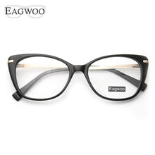 Load image into Gallery viewer, Acetate TR90 Women Female Eyeglasses Full Rim Crystal Optical Frame Prescription Plain Clear Elegant Eye Glasses