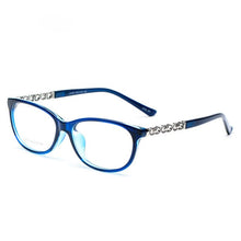 Load image into Gallery viewer, Acetate TR90 Women Female Eyeglasses Full Rim Optical Frame Prescription Spectacle Light Clear Eye Glasses 22050 Navy Brown