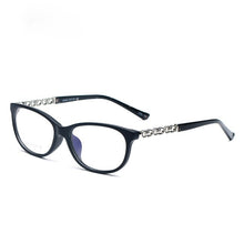 Load image into Gallery viewer, Acetate TR90 Women Female Eyeglasses Full Rim Optical Frame Prescription Spectacle Light Clear Eye Glasses 22050 Navy Brown