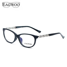 Load image into Gallery viewer, Acetate TR90 Women Female Eyeglasses Full Rim Optical Frame Prescription Spectacle Light Clear Eye Glasses 22050 Navy Brown