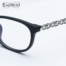 Load image into Gallery viewer, Acetate TR90 Women Female Eyeglasses Full Rim Optical Frame Prescription Spectacle Light Clear Eye Glasses 22050 Navy Brown