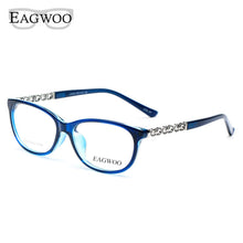 Load image into Gallery viewer, Acetate TR90 Women Female Eyeglasses Full Rim Optical Frame Prescription Spectacle Light Clear Eye Glasses 22050 Navy Brown