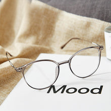 Load image into Gallery viewer, Acetate Unisex Solid Alloy Glasses Frame Women  Prescription Glasses  Designer Metallic Circle Glasses Myopia Glasses