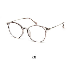 Load image into Gallery viewer, Acetate Unisex Solid Alloy Glasses Frame Women  Prescription Glasses  Designer Metallic Circle Glasses Myopia Glasses