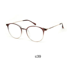 Load image into Gallery viewer, Acetate Unisex Solid Alloy Glasses Frame Women  Prescription Glasses  Designer Metallic Circle Glasses Myopia Glasses