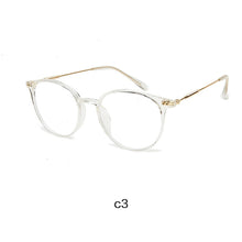Load image into Gallery viewer, Acetate Unisex Solid Alloy Glasses Frame Women  Prescription Glasses  Designer Metallic Circle Glasses Myopia Glasses