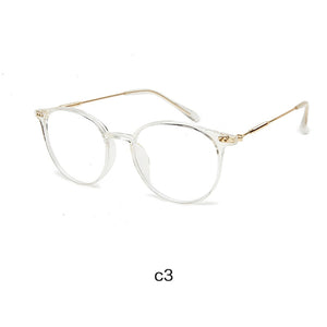 Acetate Unisex Solid Alloy Glasses Frame Women  Prescription Glasses  Designer Metallic Circle Glasses Myopia Glasses