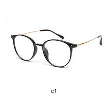 Load image into Gallery viewer, Acetate Unisex Solid Alloy Glasses Frame Women  Prescription Glasses  Designer Metallic Circle Glasses Myopia Glasses