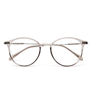 Acetate Unisex Solid Alloy Glasses Frame Women  Prescription Glasses  Designer Metallic Circle Glasses Myopia Glasses