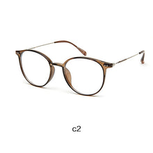 Load image into Gallery viewer, Acetate Unisex Solid Alloy Glasses Frame Women  Prescription Glasses  Designer Metallic Circle Glasses Myopia Glasses