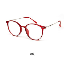 Load image into Gallery viewer, Acetate Unisex Solid Alloy Glasses Frame Women  Prescription Glasses  Designer Metallic Circle Glasses Myopia Glasses