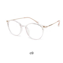Load image into Gallery viewer, Acetate Unisex Solid Alloy Glasses Frame Women  Prescription Glasses  Designer Metallic Circle Glasses Myopia Glasses