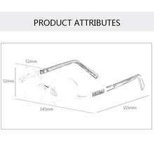 Load image into Gallery viewer, Acetate Vintage Rimless Round Sunglasses Man Crystal Stone Glass Sun Glasses Woman Classic Male Driver Shade UV400 Anti Scratch