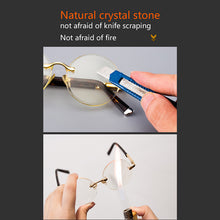 Load image into Gallery viewer, Acetate Vintage Rimless Round Sunglasses Man Crystal Stone Glass Sun Glasses Woman Classic Male Driver Shade UV400 Anti Scratch