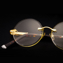 Load image into Gallery viewer, Acetate Vintage Rimless Round Sunglasses Man Crystal Stone Glass Sun Glasses Woman Classic Male Driver Shade UV400 Anti Scratch