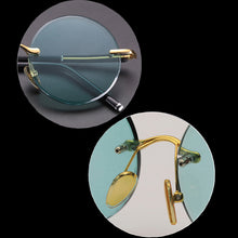 Load image into Gallery viewer, Acetate Vintage Rimless Sunglasses Man Woman  Natural Crystal Stone Goggles Retro Round Sun Glasses Oculos