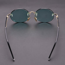 Load image into Gallery viewer, Acetate Vintage Rimless Sunglasses Man Woman  Natural Crystal Stone Goggles Retro Round Sun Glasses Oculos