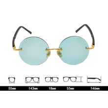 Load image into Gallery viewer, Acetate Vintage Rimless Sunglasses Man Woman  Natural Crystal Stone Goggles Retro Round Sun Glasses Oculos