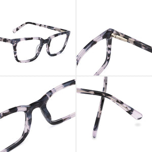 Acetate Women's Glasses Frame Men's Transparent Eyeglasses Optical Myopia Fashion Spectacle Frame Glasses Without Degree