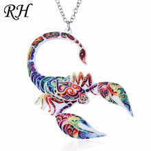 Carica l&#39;immagine nel visualizzatore di Gallery, Acrylic Animal Necklace Pet Cat Dragon Pig Bird Wolf Horse Fish Dog Necklace Women Bohemia Jewelry Pendant Ethnic Long Necklace