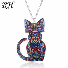 Carica l&#39;immagine nel visualizzatore di Gallery, Acrylic Animal Necklace Pet Cat Dragon Pig Bird Wolf Horse Fish Dog Necklace Women Bohemia Jewelry Pendant Ethnic Long Necklace