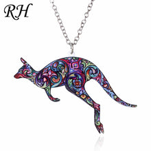 Carica l&#39;immagine nel visualizzatore di Gallery, Acrylic Animal Necklace Pet Cat Dragon Pig Bird Wolf Horse Fish Dog Necklace Women Bohemia Jewelry Pendant Ethnic Long Necklace