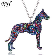 Carica l&#39;immagine nel visualizzatore di Gallery, Acrylic Animal Necklace Pet Cat Dragon Pig Bird Wolf Horse Fish Dog Necklace Women Bohemia Jewelry Pendant Ethnic Long Necklace