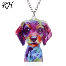 Carica l&#39;immagine nel visualizzatore di Gallery, Acrylic Animal Necklace Pet Cat Dragon Pig Bird Wolf Horse Fish Dog Necklace Women Bohemia Jewelry Pendant Ethnic Long Necklace