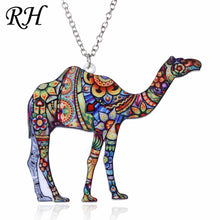 Carica l&#39;immagine nel visualizzatore di Gallery, Acrylic Animal Necklace Pet Cat Dragon Pig Bird Wolf Horse Fish Dog Necklace Women Bohemia Jewelry Pendant Ethnic Long Necklace